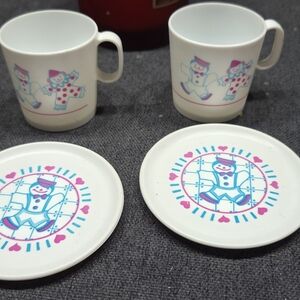 Colorful Clown Design Kids Mug and Plate Set